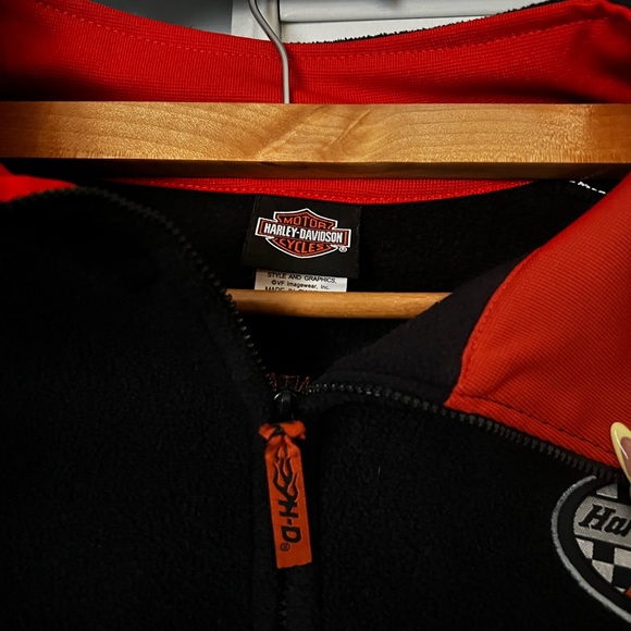 Vintage Harley-Davidson fleece quarter zip jacket - Picture 2 of 7
